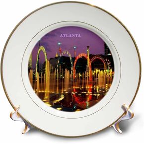 3dRose cp_61947_1 Olympic Park Atlanta Georgia-Porcelain Plate, 8-Inch
