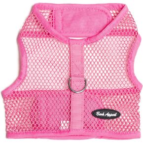 Bark Appeal Mesh Dog Harness, Wrap N Go Dog/Cat Harness, Small, Pink, Adjustable Buckle-Free Design