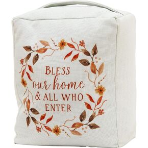 Weighted Door Stop Fabric Home Decor with Hemp Rope Handle for Door Holder|Pumpkin Patch Decor| Pumpkin/Apples/Hayrides Fall Signs Door Stopper,5" by 9"