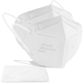 KN95 Face Masks White 20 PCS Individually Wrapped Disposable Breathable 5-Layer Protection Cup Dust Mask