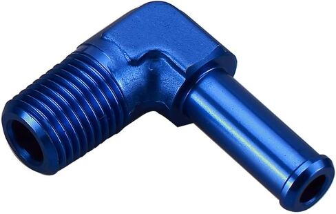 AC PERFORMANCE 1/8" NPT Male to 5/16" Hose Barb Fitting Adapter 90 Degree Aluminum Black in Saudi Arabia