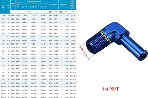 AC PERFORMANCE 1/8" NPT Male to 5/16" Hose Barb Fitting Adapter 90 Degree Aluminum Black in Saudi Arabia