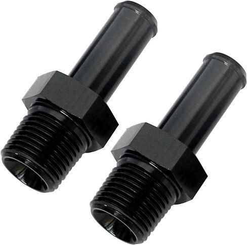 AC PERFORMANCE 1/8" NPT Male to 5/16" Hose Barb Fitting Adapter 90 Degree Aluminum Black in Saudi Arabia