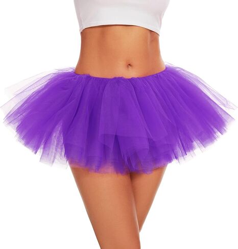 Tutu for Women Adults 5 Layered Tutu Tulle Skirt Tutus for Women Girls Teens 80s Tutu Halloween Costume in Saudi Arabia