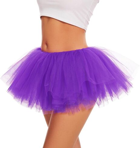 Tutu for Women Adults 5 Layered Tutu Tulle Skirt Tutus for Women Girls Teens 80s Tutu Halloween Costume in Saudi Arabia