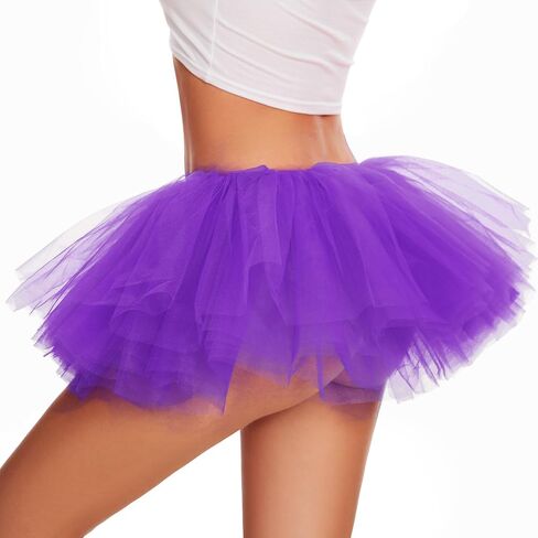 Tutu for Women Adults 5 Layered Tutu Tulle Skirt Tutus for Women Girls Teens 80s Tutu Halloween Costume in Saudi Arabia