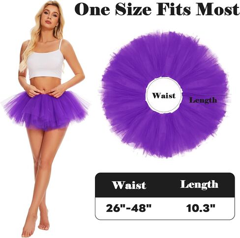 Tutu for Women Adults 5 Layered Tutu Tulle Skirt Tutus for Women Girls Teens 80s Tutu Halloween Costume in Saudi Arabia