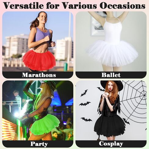 Tutu for Women Adults 5 Layered Tutu Tulle Skirt Tutus for Women Girls Teens 80s Tutu Halloween Costume in Saudi Arabia