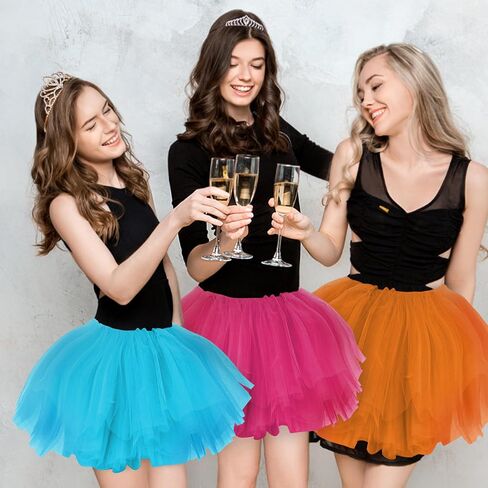 Tutu for Women Adults 5 Layered Tutu Tulle Skirt Tutus for Women Girls Teens 80s Tutu Halloween Costume in Saudi Arabia