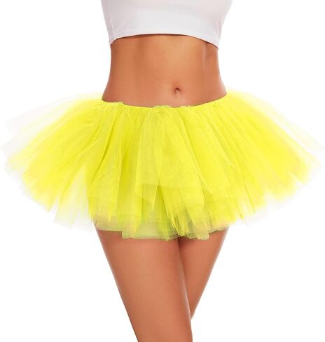 Tutu for Women Adults 5 Layered Tutu Tulle Skirt Tutus for Women Girls Teens 80s Tutu Halloween Costume in Saudi Arabia