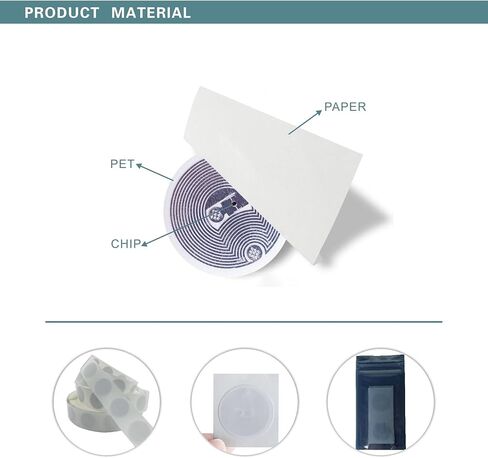 20pcs NFC Stickers NFC Tags Sticker NTAG215 NFC Rewritable Black Tags NFC 215 RFID Sticker (25mm) Programmable NFC Tag 504 Bytes Compatible with iPhone and All Other NFC Enabled Devices in Saudi Arabia