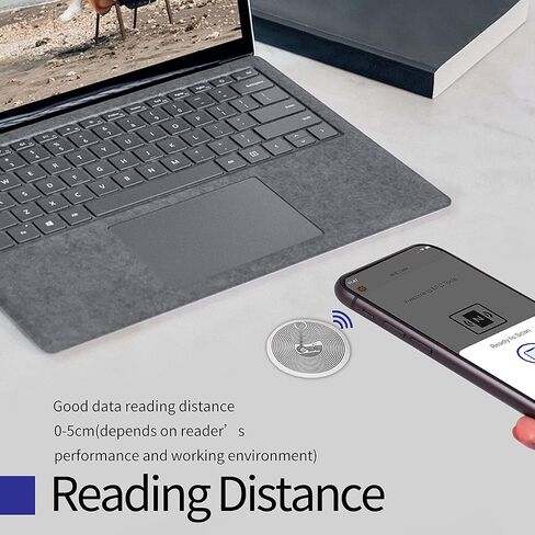 20pcs NFC Stickers NFC Tags Sticker NTAG215 NFC Rewritable Black Tags NFC 215 RFID Sticker (25mm) Programmable NFC Tag 504 Bytes Compatible with iPhone and All Other NFC Enabled Devices in Saudi Arabia