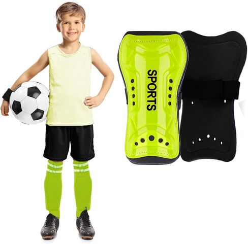 Youth Soccer Shin Guards for Kids Child Calf Protective Gear Soccer Equipment Soccer Shin Pads Calf Protection for 3-5,5-10,10-15 Years Old Boys Girls Children in Kuwait