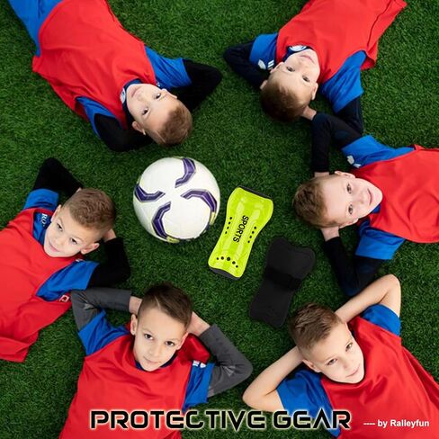 Youth Soccer Shin Guards for Kids Child Calf Protective Gear Soccer Equipment Soccer Shin Pads Calf Protection for 3-5,5-10,10-15 Years Old Boys Girls Children in Kuwait