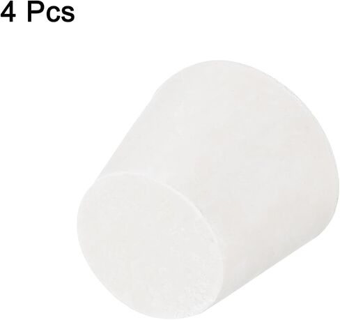 uxcell 4Pcs Solid Rubber Stoppers, White 11# Tapered Lab Plugs Lab Seal Tube Stopper Plug for Industry and Laboratories, 56x46x34mm in Saudi Arabia