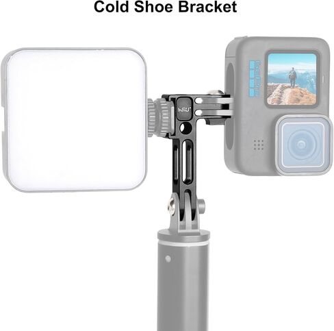 HSU Vertical Mount for GoPro, Aluminum 90 Degree Cold Shoe Direction Adapter, 1/4"-20 Screw Hole Tripod Mount for GoPro Hero 12/11/10/9/8/7/6, DJI Osmo Action 4/3 AKASO Action Camera and More in Saudi Arabia