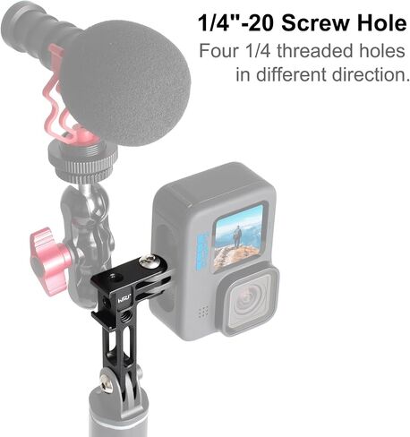 HSU Vertical Mount for GoPro, Aluminum 90 Degree Cold Shoe Direction Adapter, 1/4"-20 Screw Hole Tripod Mount for GoPro Hero 12/11/10/9/8/7/6, DJI Osmo Action 4/3 AKASO Action Camera and More in Saudi Arabia
