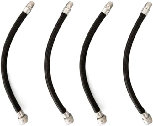 Leadigol 4PCS Bicycle Pump Extension Hose,Portable Bike Tire Pump Extension Hose Bike Pump Inflator Extension Tube for Bicycle Accessories in Saudi Arabia