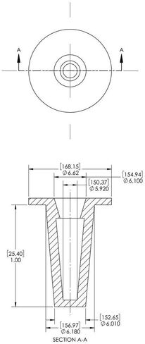 Capplugs 99394355 غطاء بلاستيكي مدبب وسدادة. T-1097، PE-LD، غطاء OD 5.92 بوصة، معرف التوصيل 6.18 بوصة، أحمر (عبوة من 10 قطع) in Saudi Arabia