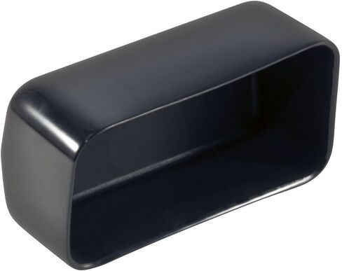 Caplugs Plastic Rectangular Finishing Cap with Flat End Grip. VRF-2000X3500-16, Vinyl, Length 1.000" ID 3.500", Black (Pack of 10) in Saudi Arabia