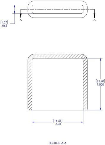 Caplugs 99192524 غطاء بلاستيكي مستطيل الشكل مع قبضة نهاية مسطحة. VRF-062X650-16، فينيل، الطول 1.000 بوصة معرف 0.650 بوصة، أسود (عبوة من 200 قطعة) in Saudi Arabia