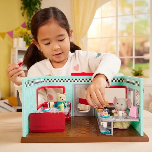 Li’l Woodzeez – Tickle-Your-Taste-Buds Bakery – Dollhouse Playset with Furnitures & Accessories – Pretend Play Toy for Kids Age 3+ in Saudi Arabia