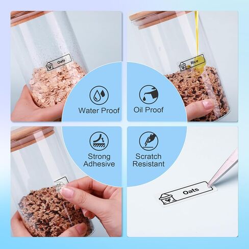 POLONO Genuine P31S Label Maker Tape, Adapted Label Print Paper, 14x50mm(0.55"x1.97"), Standard Laminated Self-Adhesive Label Tape, Thermal Label Maker Tape Refill for Home Office, 180 Labels, White in Saudi Arabia
