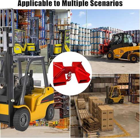 Universal Forklift Lifting Hook 6600 LBS Load Capacity, Forklift Lifting Hoist with Swivel Hook and 2 L-Screws for Fixation in Saudi Arabia