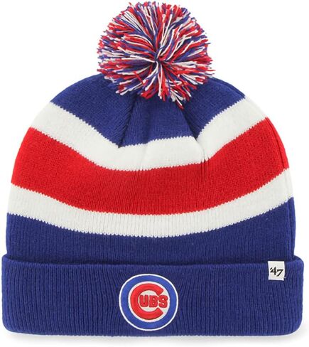 47 MLB Unisex-Adult Primary Logo Breakaway Team Color Primary Logo Cuffed Knit Beanie Hat Cold Weather Hat, One Size in Saudi Arabia