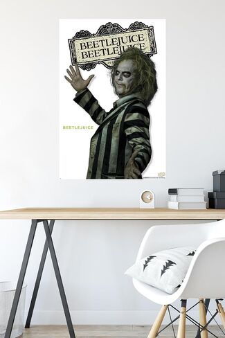 Trends International Beetlejuice Beetlejuice - ملصق حائط من سلسلة Beetlejuice المميزة، 22.37 بوصة × 34.00 بوصة، نسخة غير مؤطرة in Saudi Arabia