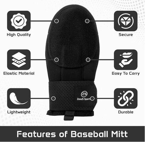 Baseball Sliding Mitt | Universal Right or Left Hand Baseball Sliding Glove | Sliding Mitt Youth & Adult Sizes | Neoprene & Elastic Adjustable Wrist Compression Strap in Saudi Arabia