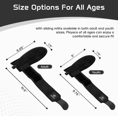 Baseball Sliding Mitt | Universal Right or Left Hand Baseball Sliding Glove | Sliding Mitt Youth & Adult Sizes | Neoprene & Elastic Adjustable Wrist Compression Strap in Saudi Arabia