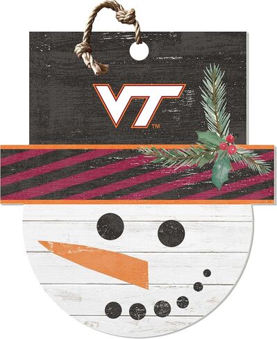KH Sports Fan Virginia Tech Hokies علامة رجل الثلج، 18x20 بوصة، ديكور Hokies لغرفة النوم وغرفة النوم وكهف المروحة وغرفة المعيشة؛ أظهر روح فريقك مع هذه اللوحة الفنية الجدارية الاحتفالية من Hokies in Kuwait