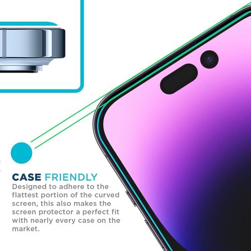 Tech Armor Screen Protector for iPhone 15 Pro 6.1 inch - HD Clear Film, Ultimate Display Protection, Crystal Clear Clarity, Easy Installation, Premium Quality, 4 Pack in Saudi Arabia