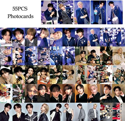 مجموعة هدايا KPOP Stray Kids - بما في ذلك بطاقات الصور المدرسية السحرية من Stray Kids، وملصقات Stray Kids، وسلسلة مفاتيح Stray Kids، وشارة، ولوحة الوقوف الأكريليكية Stray Kids Merch للمعجبين in Kuwait