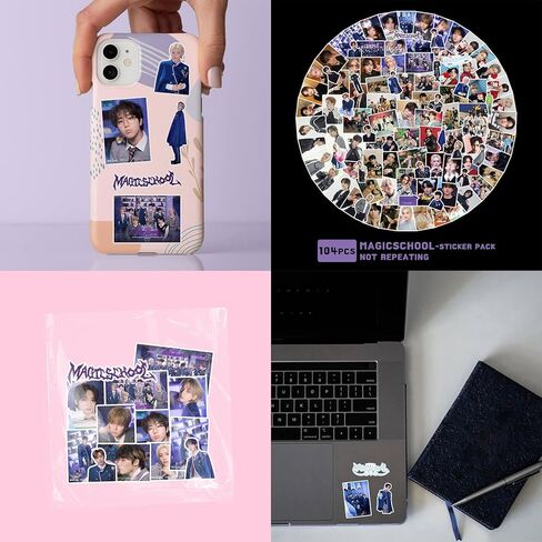 مجموعة هدايا KPOP Stray Kids - بما في ذلك بطاقات الصور المدرسية السحرية من Stray Kids، وملصقات Stray Kids، وسلسلة مفاتيح Stray Kids، وشارة، ولوحة الوقوف الأكريليكية Stray Kids Merch للمعجبين in Kuwait