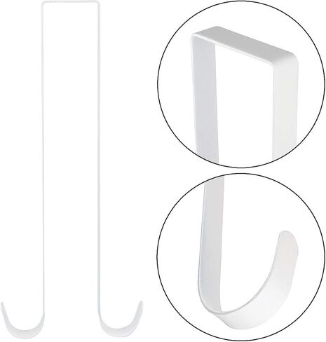 Double Wreath Hanger 15" L Black Premium Over The Door Metal Double Sided Wreath Hanger (1Pcs, Black) in Kuwait