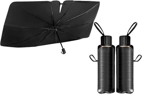 Windshield Sun Shade Car Umbrella Sun Protection & Heat Insulation Foldable Sun Shade Cover Car Shade Front Windshield for Most Vehicles 56''*31'' (1 Pack) in Saudi Arabia