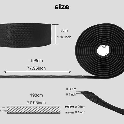 2 لفات شريط المقود الشريط لدراجة الطريق شريط شريط أسود هلام حماية خففت اللياقة البدنية شريط قبضة لشريط سحب ما يصل شريط لحام in Kuwait