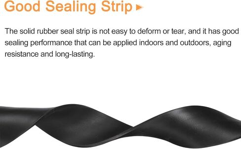 uxcell Neoprene Rubber Sheet Rolls 5/16" T x 0.6" W x 5'L Solid Rubber Seal Strip for DIY Gasket, Crafts, Pads, Seals, Protection in Saudi Arabia