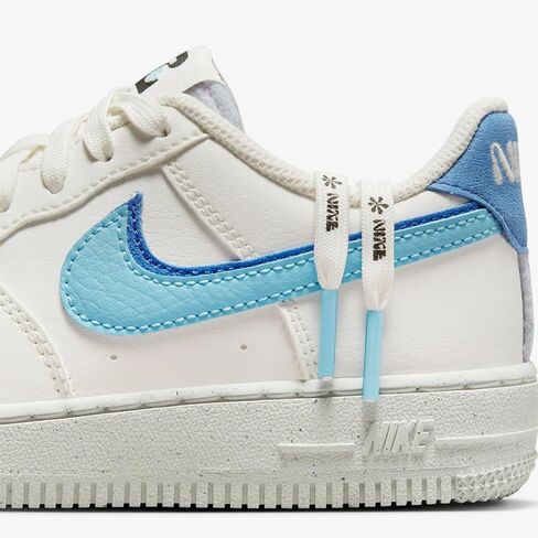 حذاء Nike Air Force 1 '07 LV8 (PS) 'Sail/Blue Chill Medium Blue Black' (DV0751-100) - مقاس 13C in Saudi Arabia