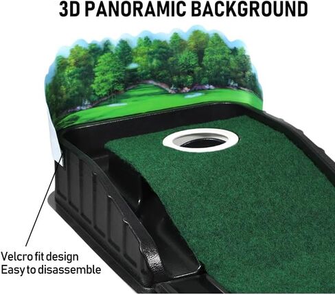 Golf Putting Mat with Automatic Ball Return – 8.5 Feet, Alignment Guides, True-Roll Surface, and Back Hedge for Golfers in Kuwait