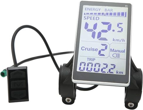 Electric Bike Display Panel E Bike Scooter Speed Monitor, 5 Pin M5 LCD Panel Screen for 31.8 22.2mm Electric Bikes, 24V 36V 48V 60V Universal E Scooter M5 Display Waterproof in Saudi Arabia