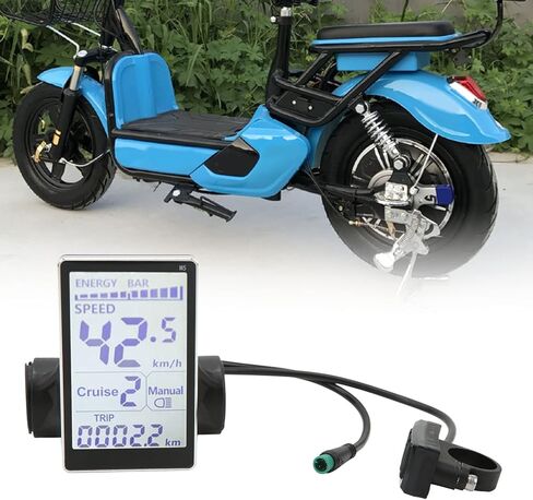 Electric Bike Display Panel E Bike Scooter Speed Monitor, 5 Pin M5 LCD Panel Screen for 31.8 22.2mm Electric Bikes, 24V 36V 48V 60V Universal E Scooter M5 Display Waterproof in Saudi Arabia