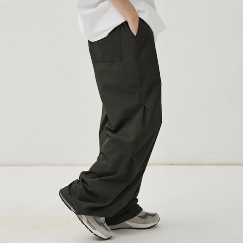 Linsennia Hiking Pants Women Waterproof Drawstring Wide Leg Parachute Pants Y2k Elastic Waist Baggy Casual in Saudi Arabia
