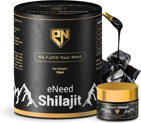 eNeed Pure Himalayan Shilajit Resin - 100% Natural Energy & Vitality Booster - Rich in Fulvic Acid & 85+ Minerals - Lab Tested for Purity - (30 Grams) in Saudi Arabia