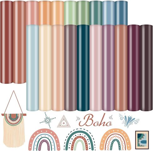 Whaline 20 Sheet Skin Tone Heat Transfer Vinyl Cream Beige Brown Tan HTV Vinyl Assorted Iron on Vinyl Skin Colors Adhesive Craft Vinyl for Clothes Cricut Craft Cutter DIY Bags Fabric Decor in Saudi Arabia