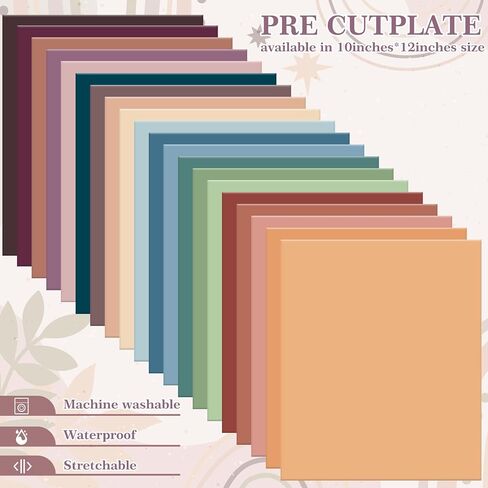 Whaline 20 Sheet Skin Tone Heat Transfer Vinyl Cream Beige Brown Tan HTV Vinyl Assorted Iron on Vinyl Skin Colors Adhesive Craft Vinyl for Clothes Cricut Craft Cutter DIY Bags Fabric Decor in Saudi Arabia