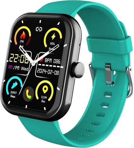Smart Watch(Answer/Make Calls), 1.96" HD Smartwatches for Men Women, Fitness Tracker with Heart Rate SpO2 Sleep Monitor, Pedometer, 100+ Sport Modes, IP68 Waterproof, Activity Tracker for iOS Android in Saudi Arabia