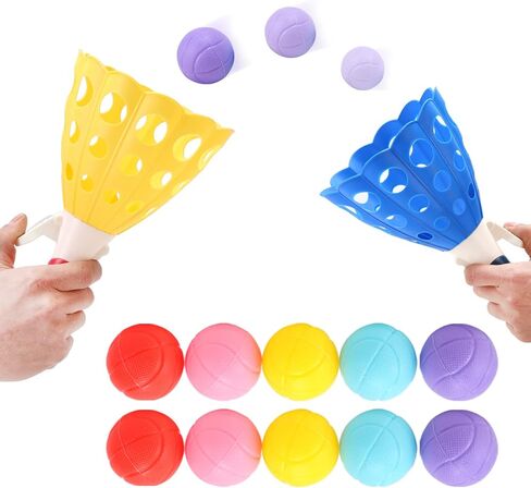 Kids Kids Ball Games with 2 Launch Baskets and 10 Balls, Indoor Game/Outdoor Game/Garden Game/Board Game/Fun PartyGame Toys, for 5 6 7 8 9 10 11 12 Year Old Boys Girls in Saudi Arabia